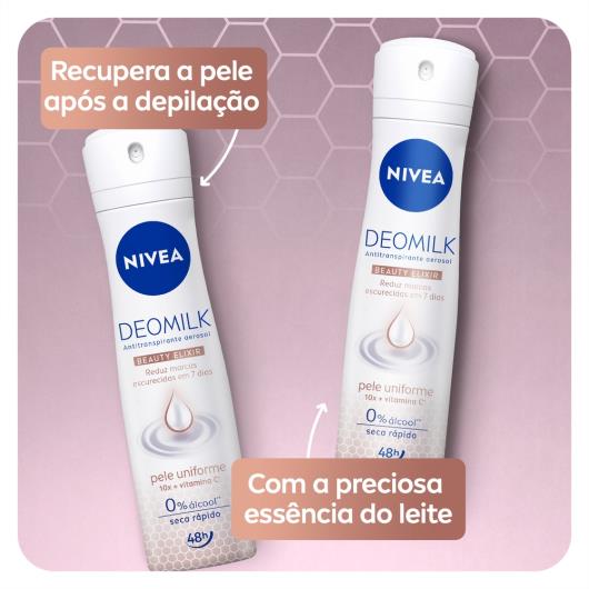 Antitranspirante Aerossol Pele Uniforme Nivea Deomilk Beauty Elixir 150ml - Imagem em destaque