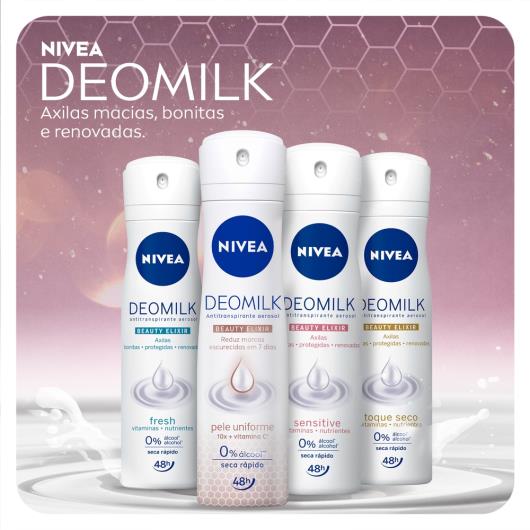 Antitranspirante Aerossol Pele Uniforme Nivea Deomilk Beauty Elixir 150ml - Imagem em destaque