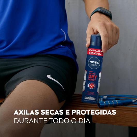 Antitranspirante Aerossol Dry Impact Nivea Men Active 200ml Embalagem Econômica - Imagem em destaque