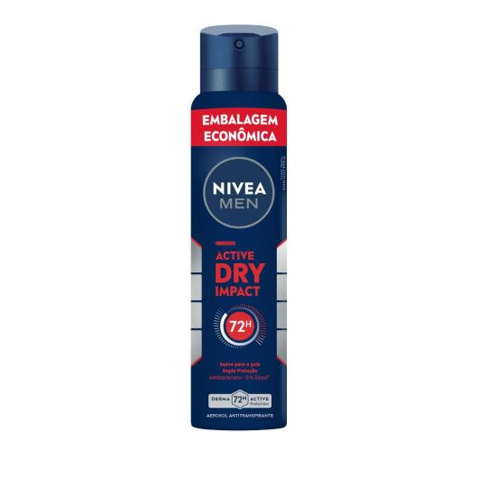 Antitranspirante Aerossol Dry Impact Nivea Men Active 200ml Embalagem Econômica - Imagem em destaque