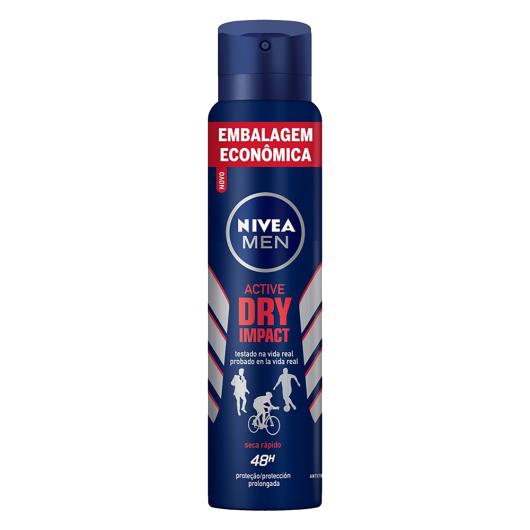 Antitranspirante Aerossol Dry Impact Nivea Men Active 200ml Embalagem Econômica - Imagem em destaque