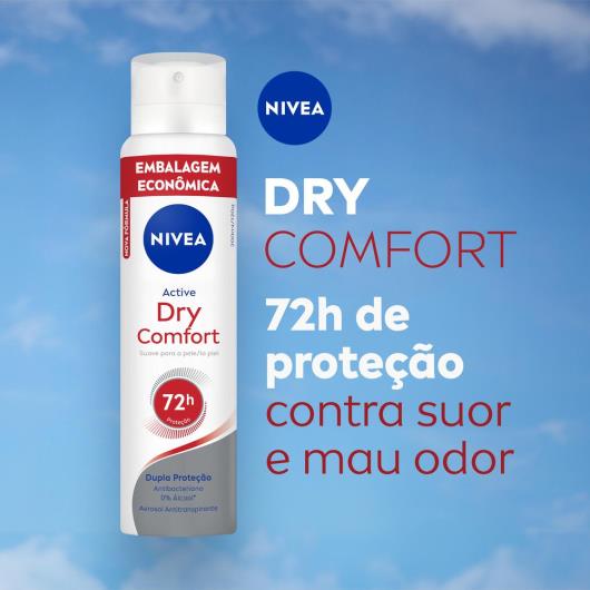 Desodorante Aerossol Dry Comfort Nivea Active 200ml Embalagem Econômica - Imagem em destaque