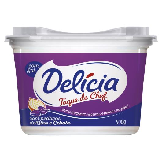 Margarina com Sal e Pedaços de Alho e Cebola Delícia Toque de Chef Pote 500g - Imagem em destaque