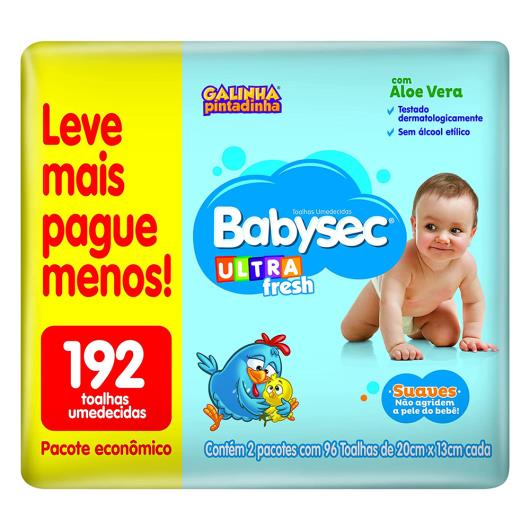 Lenço Umedecido Babysec Ultrafresh Leve Mais Pague Menos 192 Unidades - Imagem em destaque