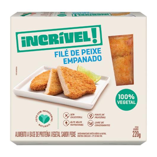 Empanado de Peixe Vegetal Congelado em Filé Incrível! Caixa 220g - Imagem em destaque