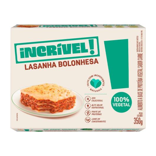 Lasanha Bolonhesa Incrível! 100% Vegetal 350g - Imagem em destaque