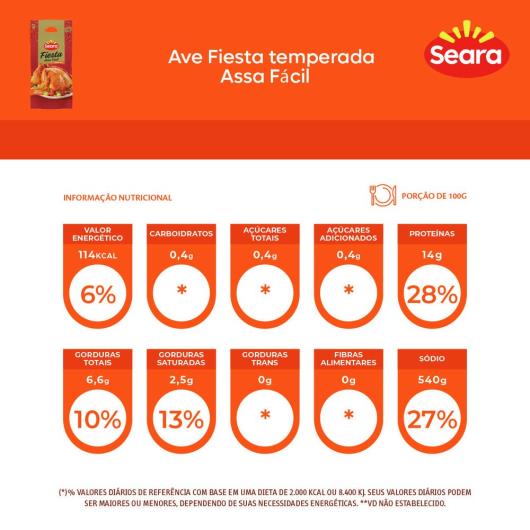 Ave temperada assa fácil Seara Fiesta 3kg - Imagem em destaque