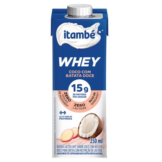 Bebida Láctea UHT Coco com Batata-Doce Zero Lactose Itambé Whey Caixa 250ml - Imagem em destaque