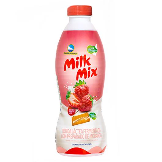 Bebida Láctea Parcialmente Desnatada Serramar Milk Mix Morango 900g - Imagem em destaque