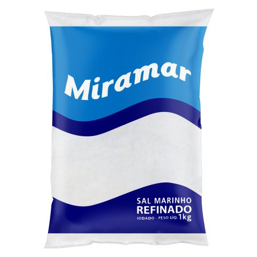 Sal Marinho Refinado Miramar Pacote 1kg - Imagem em destaque