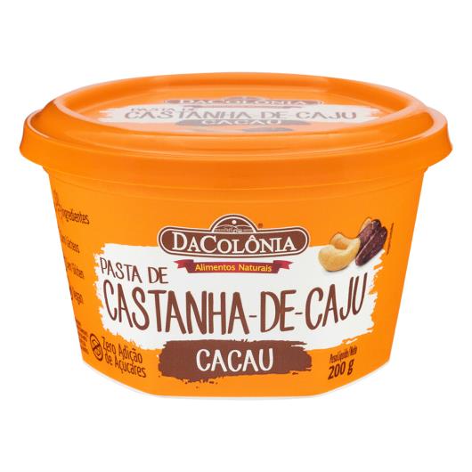Pasta de Castanha-de-Caju com Cacau DaColônia Pote 200g - Imagem em destaque