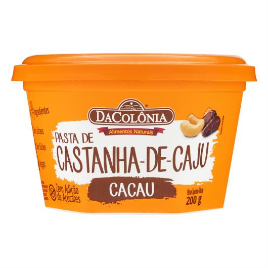 Pasta de Castanha-de-Caju com Cacau DaColônia Pote 200g - Imagem em destaque