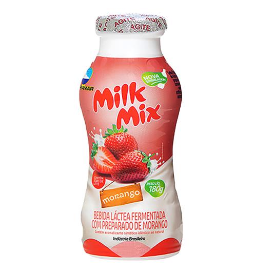 Bebida Láctea Parcialmente Desnatada Milk Mix Serramar Morango 180g - Imagem em destaque