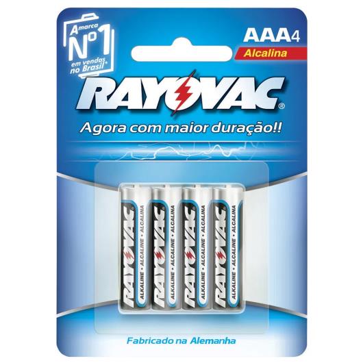 Pilha Rayovac Alcalina AAA 4 Unidades - Imagem em destaque