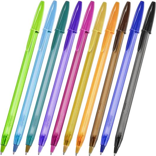 Caneta Bic Cristal Fashion Colorida Leve Mais Pague Menos 10 Unidades - Imagem em destaque