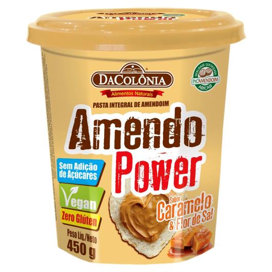 Pasta de Amendoim Integral Caramelo & Flor de Sal DaColônia Amendo Power Pote 450g - Imagem em destaque