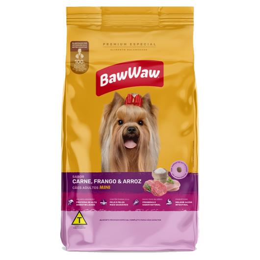 Alimento Para Cães Adultos Mini Baw Waw Carne, Frango e Arroz 900g - Imagem em destaque