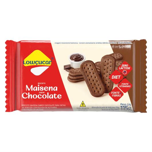 Biscoito Maisena Chocolate Zero Lactose Lowçucar Pacote 115g - Imagem em destaque