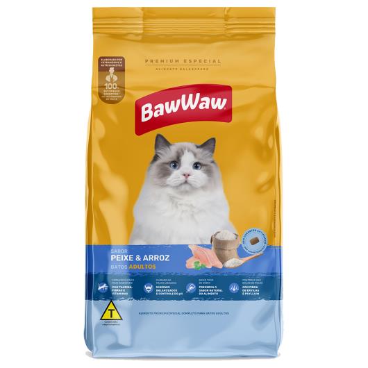 Alimento Para Gatos Adultos Baw Waw Peixe 900g - Imagem em destaque