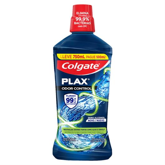 Enxaguante Bucal Zero Álcool Colgate Plax Odor Control Frasco Leve 750ml Pague 500ml - Imagem em destaque