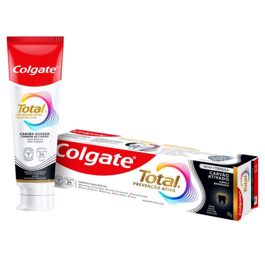 Creme Dental Carvão Ativado Colgate Total Prevenção Ativa 90g - Imagem em destaque