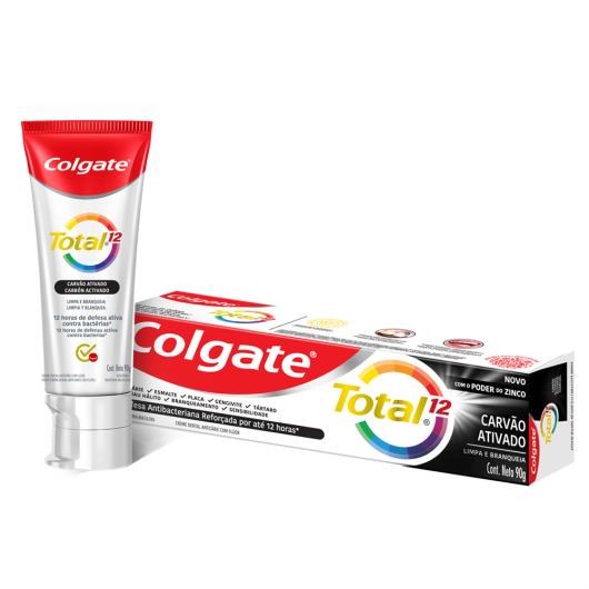 Creme Dental Carvão Ativado Colgate Total 12 Caixa 90g - Imagem em destaque