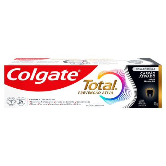 Creme Dental Carvão Ativado Colgate Total Prevenção Ativa 90g - Imagem em destaque