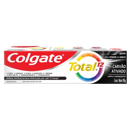 Creme Dental Carvão Ativado Colgate Total 12 Caixa 90g - Imagem em destaque