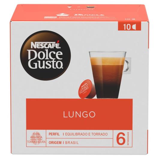 Café em Cápsula NESCAFE DOLCEGUSTO Lungo 10 Cápsulas 70g - Imagem em destaque