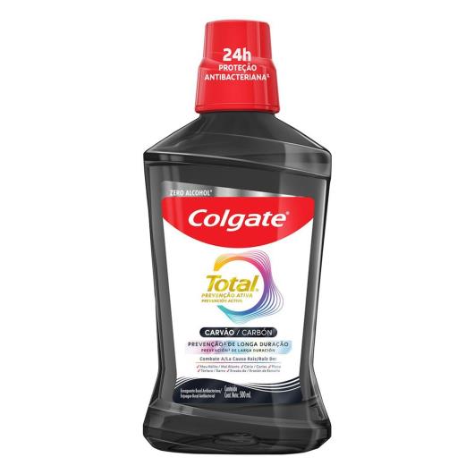Enxaguante Bucal Zero Álcool Carvão Colgate Total Prevenção Ativa Frasco 500ml - Imagem em destaque