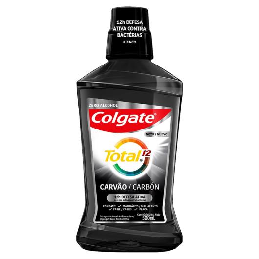 Enxaguante Bucal Antibacteriano Carvão Zero Álcool Colgate Total 12 Frasco 500ml - Imagem em destaque