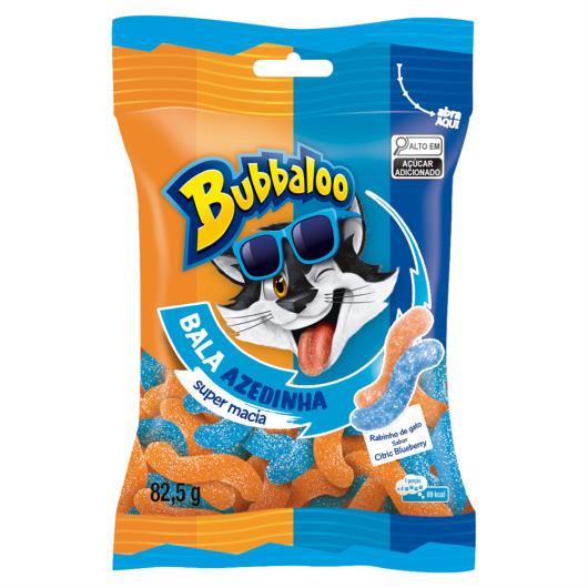 Bala Citric Blueberry Rabinho de Gato Bubbaloo Pacote 82,5g - Imagem em destaque