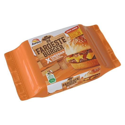 Hambúrguer Aurora  X-Cheddar Com Cebola Caramelizada 145g - Imagem em destaque