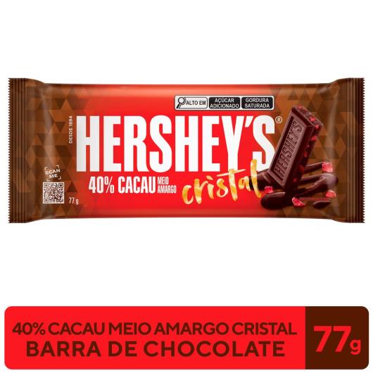 Chocolate meio amargo 40% cacau cristal Hershey's 77g - Imagem em destaque