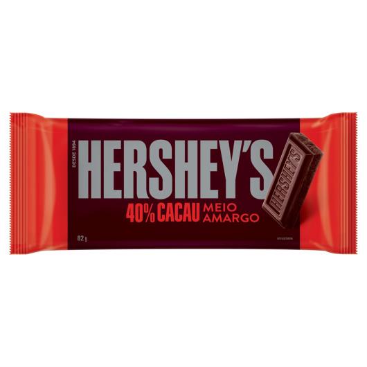 Chocolate Meio Amargo 40% Cacau Hershey's Pacote 82g - Imagem em destaque