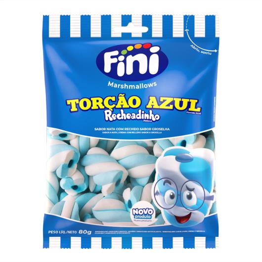 Marshmallow Fini Torção Azul Recheadinho 80g - Imagem em destaque