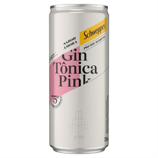 Gin Tônica Pink Amora Schweppes Premium Drink Lata 310ml - Imagem em destaque