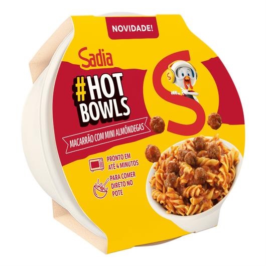 Macarrão com Minialmôndegas Sadia Hot Bowls Pote 300g - Imagem em destaque