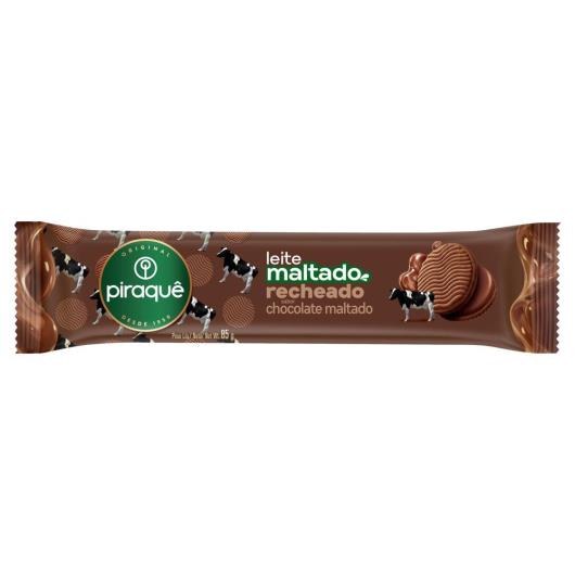 Biscoito Leite Maltado Recheio Chocolate Maltado Piraquê Pacote 85g - Imagem em destaque