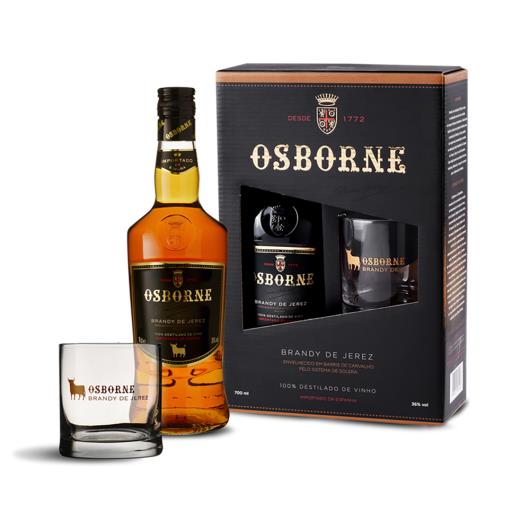 Kit Taça + Brandy Jerez Osborne 700ml - Imagem em destaque