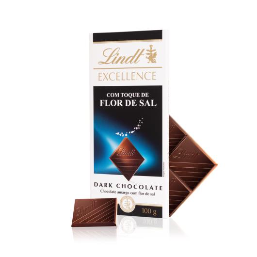 Chocolate Lindt Excellence Tablete Dark Flor de Sal 100g - Imagem em destaque