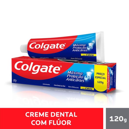 Creme Dental Menta Refrescante Colgate Máxima Proteção Anticáries Caixa 120g - Imagem em destaque