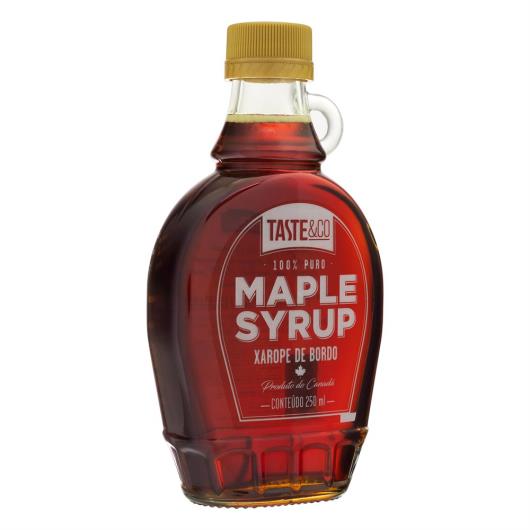 Kit com 5 Xarope de Bordo Maple Syrup da Taste & Co 250ml em