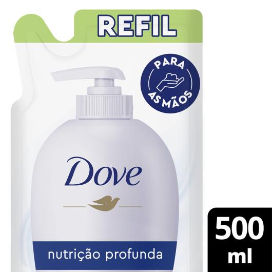 Sabonete Líquido para as Mãos Dove Nutrição Profunda Sachê 500ml Refil Leve Mais Pague Menos - Imagem em destaque