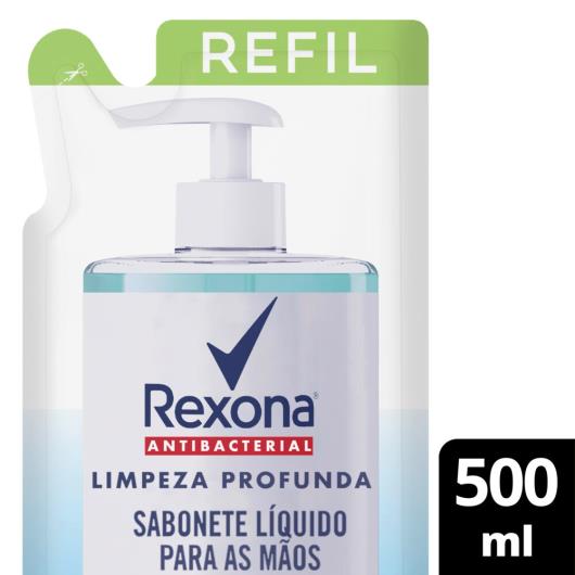 Sabonete Líquido Antibacterial para as Mãos Rexona Limpeza Profunda Sachê 500ml Refil Leve Mais Pague Menos - Imagem em destaque