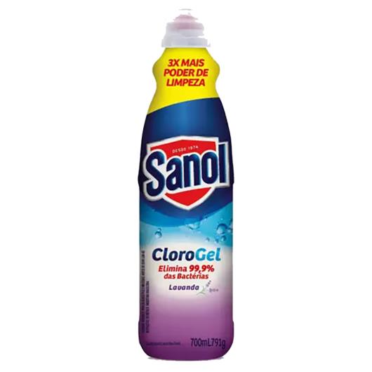 Desinfetante Cloro Gel Sanol Lavanda Frasco 700ml - Imagem em destaque