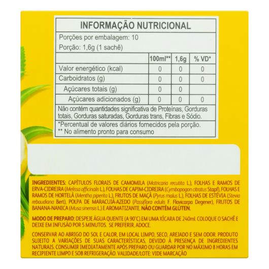 Chá Camomila, Cidreira & Maracujá Chá Leão Caixa 16g 10 Unidades - Imagem em destaque