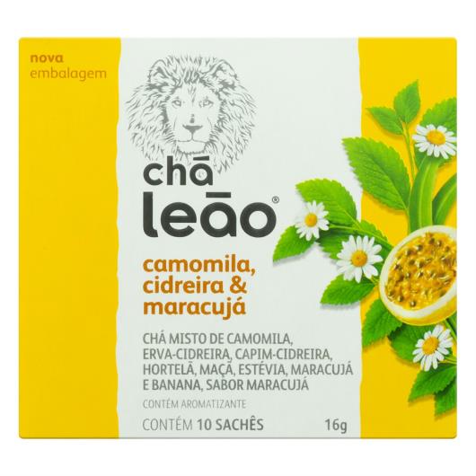 Chá Camomila, Cidreira & Maracujá Chá Leão Caixa 16g 10 Unidades - Imagem em destaque