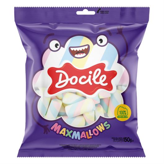 Marshmallow Baunilha Tubo Torção Docile Maxmallows Pacote 150g - Imagem em destaque