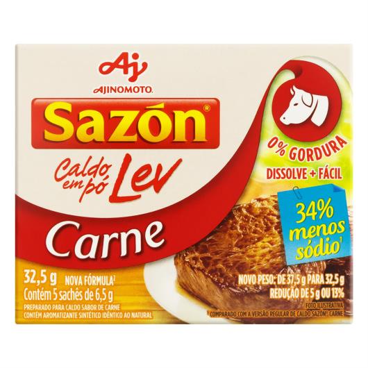 Caldo Pó Carne Sazón Lev Caixa 32,5g 5 Unidades - Imagem em destaque